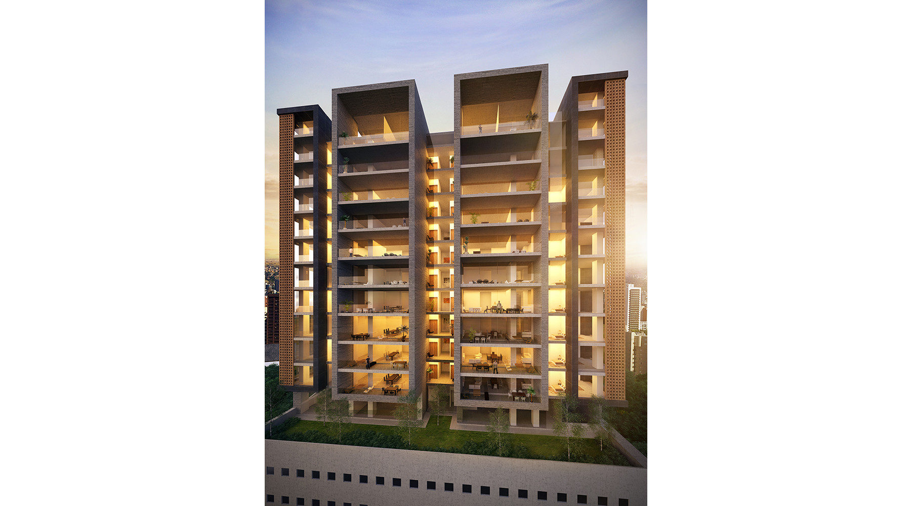 Vista exterior. Render.