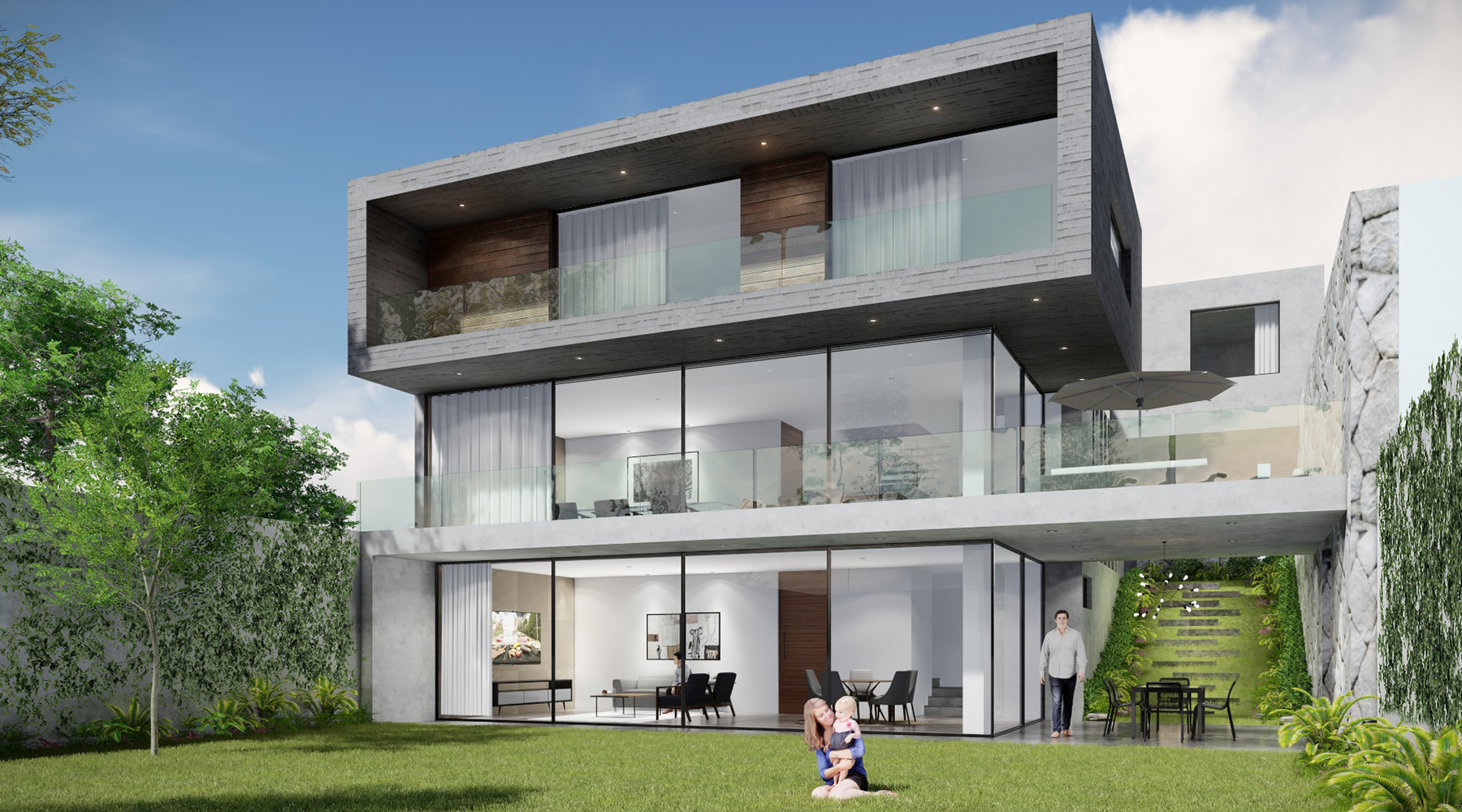 Vista exterior. Render.